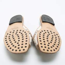 Tod's White Leather Slide Sandals Size 40