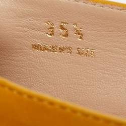 Pre Owned Tod's Yellow Suede Espadrille Loafers Size 35.5