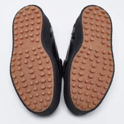 Pre Owned Tod's Black Leather Slip On Loafers  Size 37