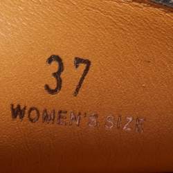 Pre Owned Tod's Black Leather Slip On Loafers  Size 37