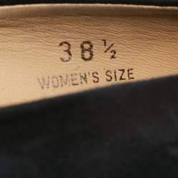 مملوكة مسبقًا Tod's Black Suede Penny Loafer Pumps Size 38.5