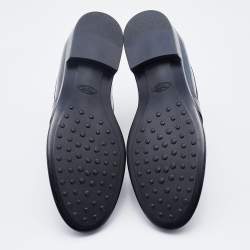 مملوكة مسبقًا Tod's Blue/Black Leather Chelsea Boots Size 39