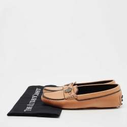 مملوكة مسبقًا Tod's Beige Leather Penny Loafers Size 35