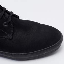 Pre Owned Tod's Black Suede Gommino Ankle Length Boots Size 36.5