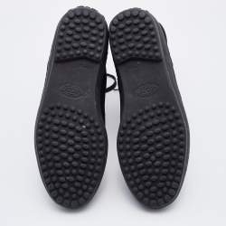 Pre Owned Tod's Black Suede Gommino Ankle Length Boots Size 36.5