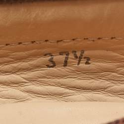 Tod's Dark Brown Lizard Embossed Leather Driver Loafers Size 37.5