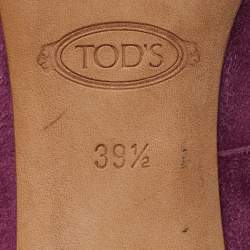 Tod's Purple Suede Buckle Pumps Size 39.5