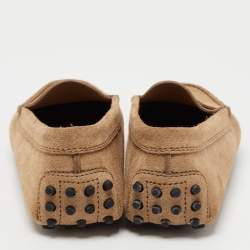 Pre Owned Tods Beige Suede Penny Loafers Size 35