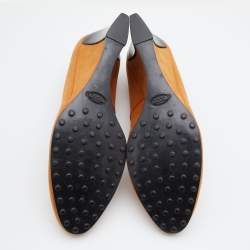 Tod's Brown Nubuck Leather Wedge Pumps Size 39
