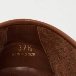 Pre Owned Tod's Brown Leather Slip On  Loafers Size 37.5 