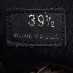 مملوكة مسبقًا Tod's White/Black Mesh and Leather Low Top Sneakers Size 39.5