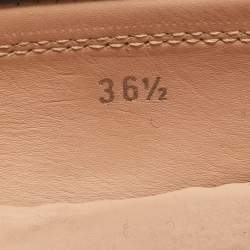 Pre Owned Tod's Blue Leather Double T Slip On Loafers Size 36.5