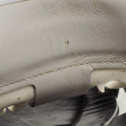 Pre Owned Tod's Tricolor Leather Fringe Slingback Flat Sandals Size 40