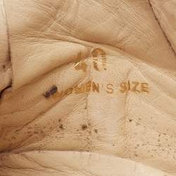 Pre Owned Tod's Dark Brown Suede Tassel Detail Loafers Size 40