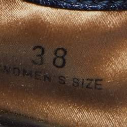 مملوكة مسبقًا حذاء باليرينا فلات تودز سكرانش جلد نوبوك فضي منقوش بفيونكة مقاس 39