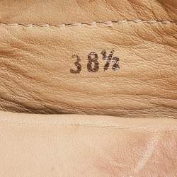 Pre Owned Tod's Grey Python Leather Bow Slip On Loafers Size 38.5