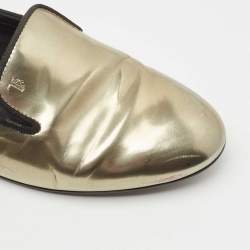 Pre Owned Tod's Metallic Leather Smoking Slippers Size 36