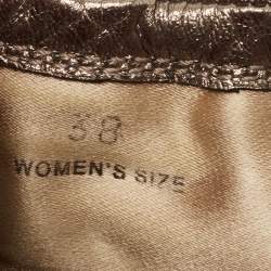 Pre Owned Tod's Two Tone Leather and Patent Cap Toe Scrunch Ballet Flats Size 38