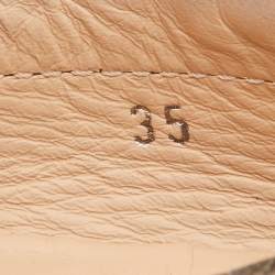 Pre Owned Tod's Metallic Python Bow Slip On Loafers Size 35