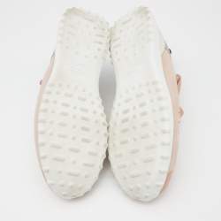 Pre Owned Tod's Multicolor Suede and Leather Low Top Sneakers Size 39.5
