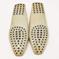 Tod's Grey Patent Pointed Toe Buckle Loafers  Size 38.5