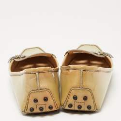 Tod's Grey Patent Pointed Toe Buckle Loafers  Size 38.5