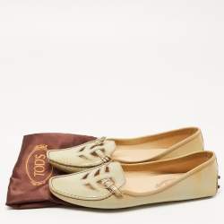 Tod's Grey Patent Pointed Toe Buckle Loafers  Size 38.5