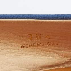 Tod's Blue/Tan Leather Tassel Ballet Flats Size 37
