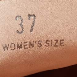 Pre Owned Tod's Silver Leather Bow Loafers Size 37