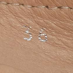 Pre Owned Tod's Silver/Black Textured Suede Bow Loafers Size 36