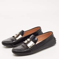 مملوكة مسبقًا Tod's Black Leather Slip On Loafers Size 36