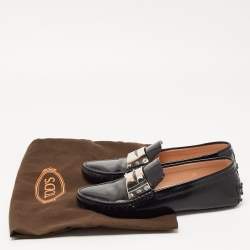 مملوكة مسبقًا Tod's Black Leather Slip On Loafers Size 36