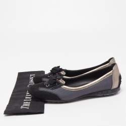 Pre Owned Tod's Tricolor Canvas and Leather Ballet Flats Size 37