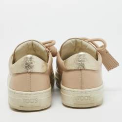 Tod's Pink Leather Low Top Sneakers Size 35