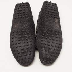 Pre Owned حذاء لوفرز تودز فيونكة سليب أون سويدي أسود مقاس 38.5