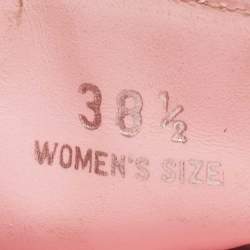 Pre Owned Tod's Pink Suede Studded Flat Slides Size 38.5