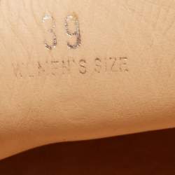 Pre Owned Tod's Metallic Leather Slip On Loafers Size 39