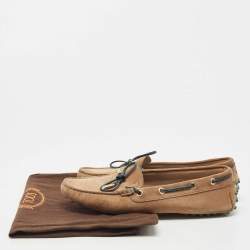 Pre Owned Tod's Brown Suede Gommino Loafers Size 39