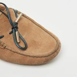 Pre Owned Tod's Brown Suede Gommino Loafers Size 39