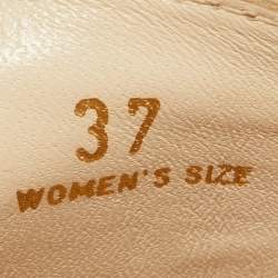 Pre Owned Tod's Pink Croc Embossed Leather T-Logo Slip On Loafers Size 37