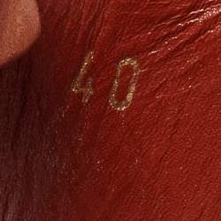 Pre Owned Tod's Brown Leather Fringe Trim Accent Gladiator Sandals Size 40