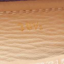 Pre Owned Tod's Purple Suede Slip On Loafers Size 38.5