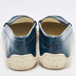 Tod's Teal Patent Leather Penny Loafers Size 35