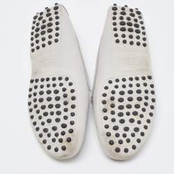 Pre Owned Tod's Grey Nubuck Leather Penny Loafers Size 39