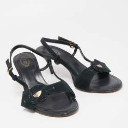 Tod's Black Suede Slingback Sandals Size 40