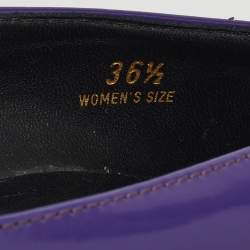 مملوكة مسبقًا Tod's Purple Patent Leather Studded Block Heel Pumps Size 36.5