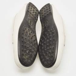 Pre Owned Tod's White Leather Penny Loafers Size 36.5