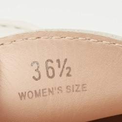 Pre Owned Tod's White Leather Penny Loafers Size 36.5