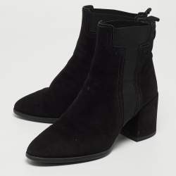 Tod's Black Suede Ankle Boots Size 40