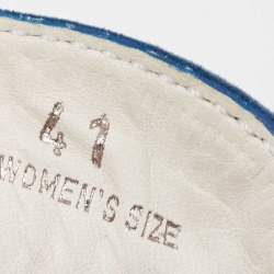 مملوكة مسبقًا Tod's Blue Leather Bow Slip On Loafers Size 41